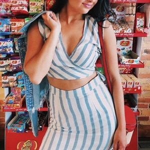 Maxi skirt and blouse set. Boutique